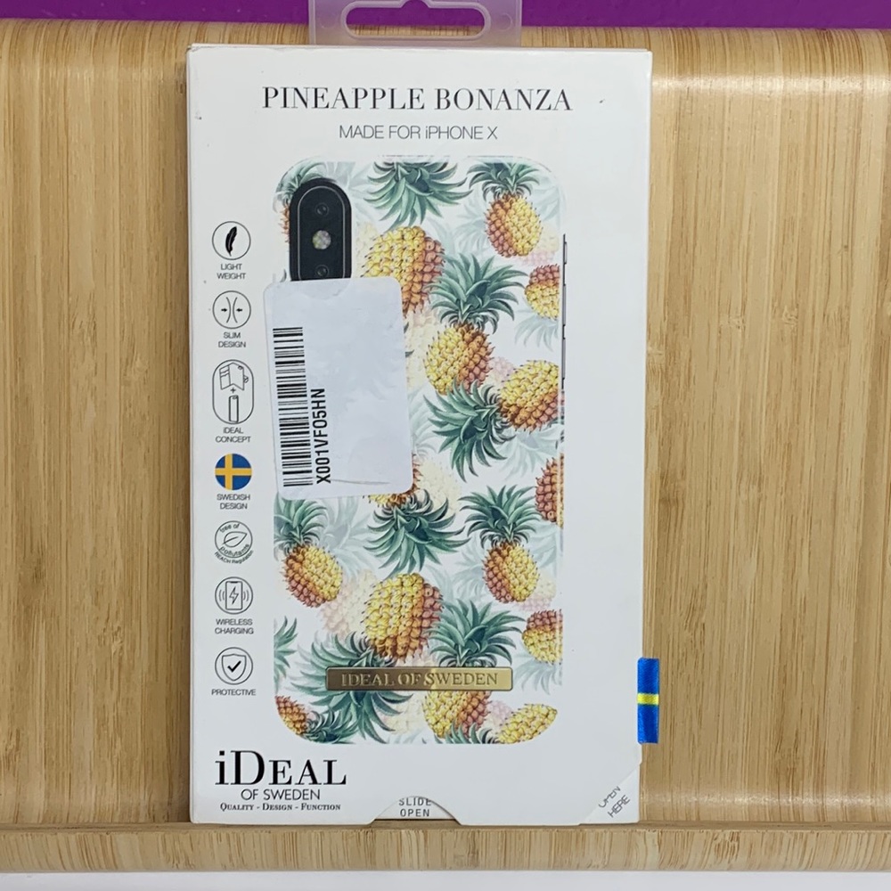 Ideal of Sweden Designer Iphone X case pineapple design New in open box.